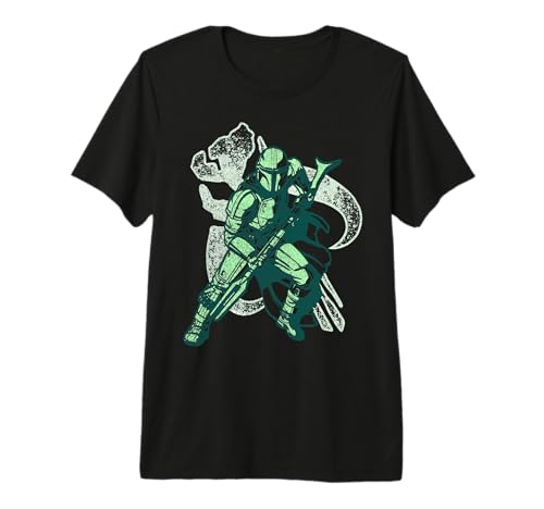 Star Wars Mando Crest Pose t-shirt premium en coton doux et coupe ajustee