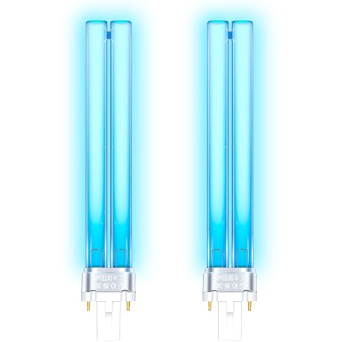 UPPZLLXU 9W Ampoule de Remplacement UVC G23 PLS, Ballast Inductif, pour Clarificateur Bassin,...