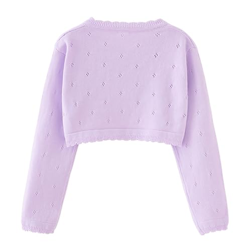 Kids Girls Hollow Knitted Cardigan Sweaters Baby Plain One Button Long Sleeve 𝐒hrug Cute Warm Girl Cute Winter Coat3