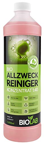 BIOLAB Biologische allesreiniger concentraat, hygiënische reiniger, universele reiniger, multicleaner krachtreiniger concentraat, allesreiniger (1000 ml)