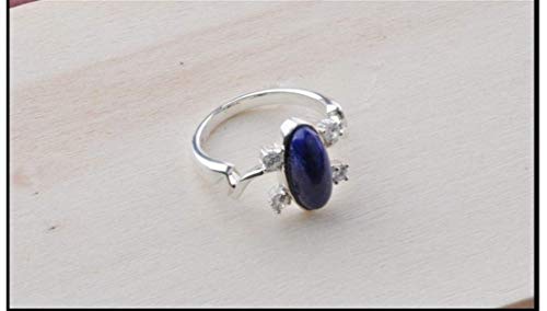 Bague Katherine Pierce en argent avec pierre bleue, cadeau idéal