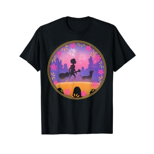 Disney Pixar Coco Miguel And Dante Silhouette Retrato Camiseta