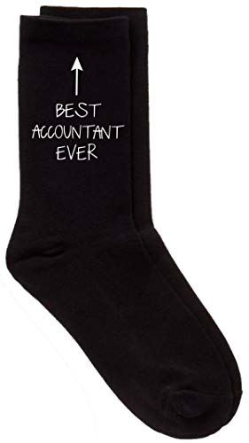 60 Second Makeover Limited Best Accountant Ever Black Calf Funny Socks Mens Birthday Novelty Socks Accounting Humour Finance Gift For Accounting Black (One Size)
