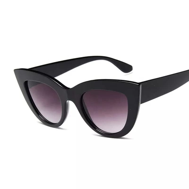 Cateye Sunglasses for Women, Retro, Vintage, UV400, Black Frame, Smoke Lens2