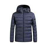 【Material】 Hergestellt aus hochwertigem Stoff, ist diese klassische Daunenjacke für Herren entworfen, um ultraleicht, weich und bequem zu sein, bietet überlegene Wärme, um Sie bei kalten Bedingungen bequem zu halten.