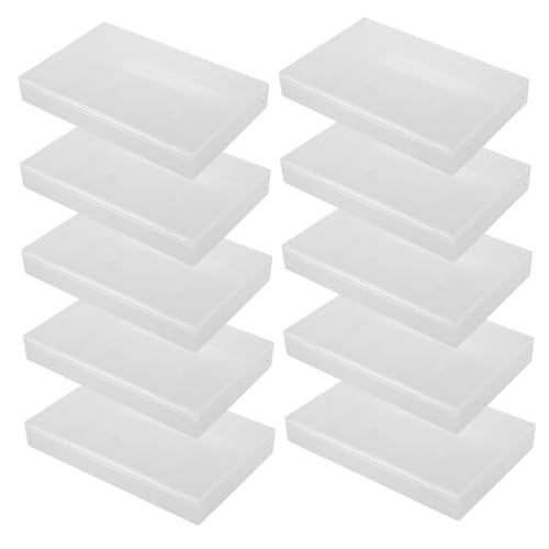 LIFKICH 10Pcs Transparent Cassette Tape Storage Case Recording Cassette Holder Organizer for Tapes Jewelry Crystals Essential Collector Packaging Neat Safe Storage