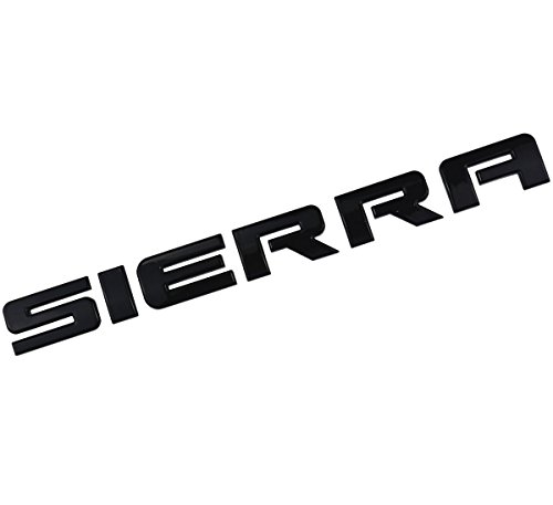 Image of 1pc Sierra Nameplate Letter Emblem 3D Badge Glossy fit Sierra (Black)