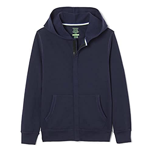 French Toast Kids' Adaptive Long Sleeve Fleece Hoodie with Flat Seams and Hidden Hook and Loop Closure