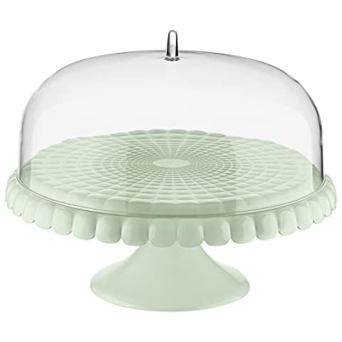 Guzzini Tiffany Cake Stand with Bell - Green Mauve Cover