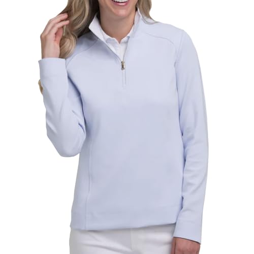 Fairway & Greene Wells Womens Golf Quarter-Zip - Dream/White/M