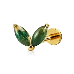 Moss Agate Grass - Gold