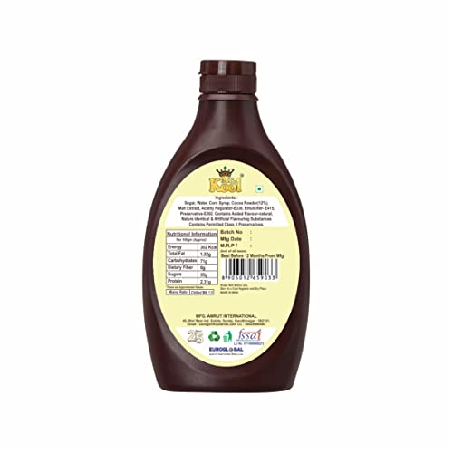 Image of Mr. Kool Chocolate Syrup 450g - Rich Chocolate Flavour for Milkshakes, Pancakes, Waffles & Ice Cream Topping - Pack of 2 | Perfect for Desserts & Beverages