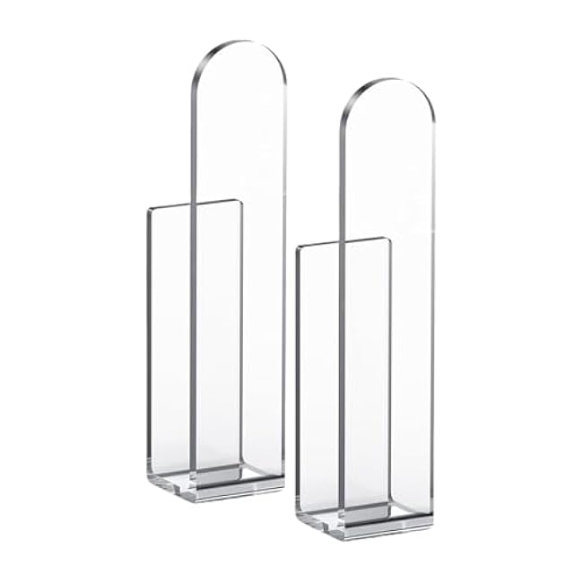 Hat Rack,2 Pack Acrylic Hat Organizers for Baseball Caps and Accessories Strong Adhesive Hat Holders for Wall Door Closet