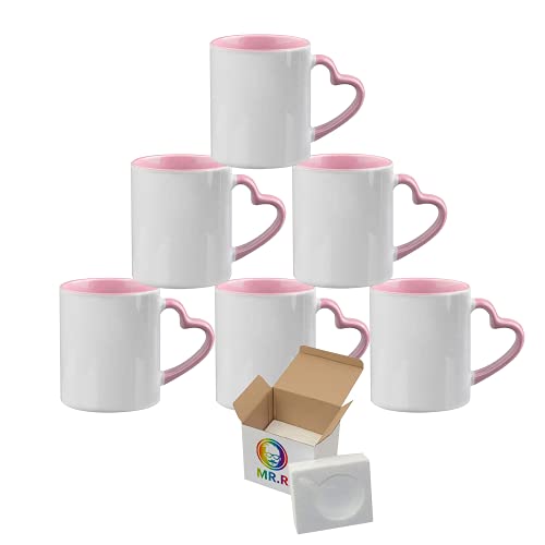 MR.R Taza de cerámica para lavavajillas en blanco, taza con reves...