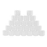 Stalwart White 2 Ounce Plastic Containers, 24 Pack of Storage Jars with Inner and Outer Lid Travel,...