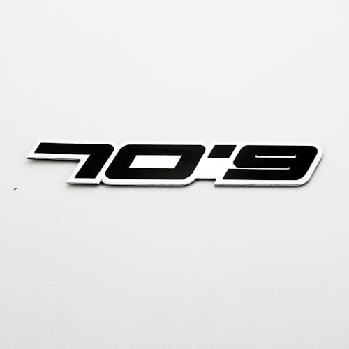 Image of 2Pc 6.0L Logo Emblem Aluminum Premium 6.0 Badge Car Door Sticker Side Decal Auto Trunk Replacement for Universal Vehicle (Chrome Black)
