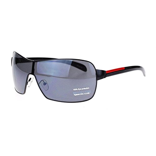 Mens Italian Designer Fashion Wrap Shield Sport Pilot Sunglasses