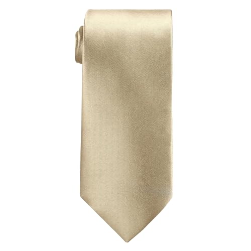 Trimming Shop Skinny Neck Tie 5cm Solid Colour Slim Ties Soft Polyester for Formal Wear Skinny Tie Unisex Classic Formal Necktie for Wedding, Prom, Celebration, Party & Business Meeting - Beige