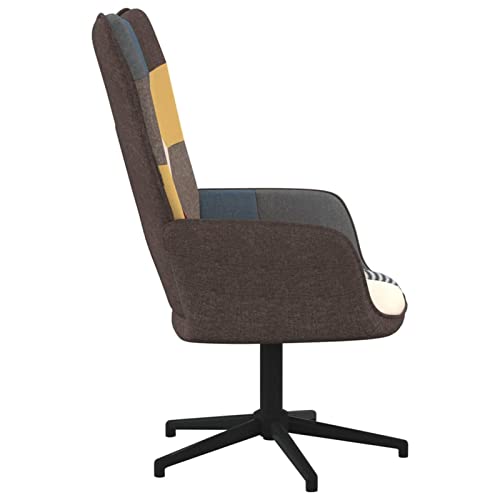 Gecheer Silla de Relajación Sillas de Escritorio de Oficina Asiento Sillón Salón Sala de Estar Estudio Escritorio Oficina Muebles Mobiliario Decoración de Tela Patchwork 1# 62 x 68 x 98 cm - imagen 5
