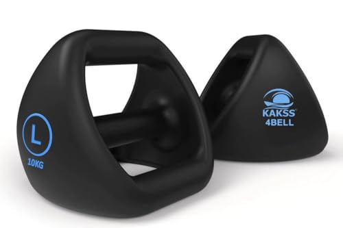 Image of Kakss 4BELL 10kg Multipurpose Gym Equipment 4-in-1 Dumbbell, Kettlebell, Push-Up Bar & Med Ball, Compact Home Workout Tool for Men & Women,(ONE PIECE)
