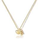 HANLI Heart E Initial Necklace Women Girls 14K Gold Plated Heart A to Z Letter Personalised Name Pendant Necklaces Wedding Anniversary Birthday Gifts for Her Teenage Jewelry
