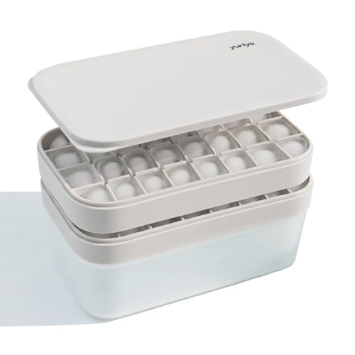 yuriya Ice Cube Tray Set with Lid & Bin, 2