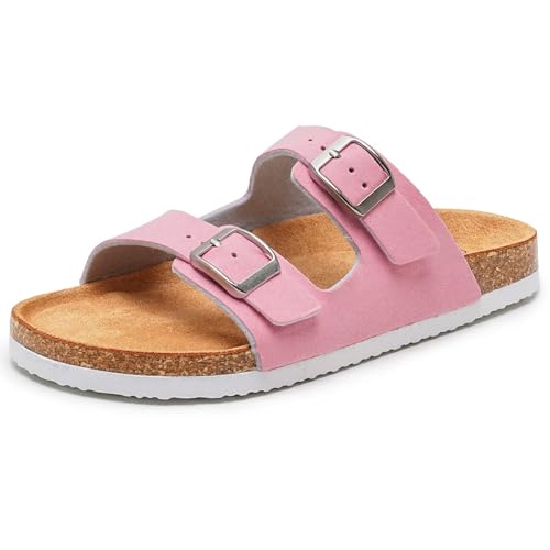 Image of Torotto Kids Sandals Boys Girls Slide Summer Non-slip Cork Glitter Toddler Slippers with Adjustable Straps for Indoor & Outdoor