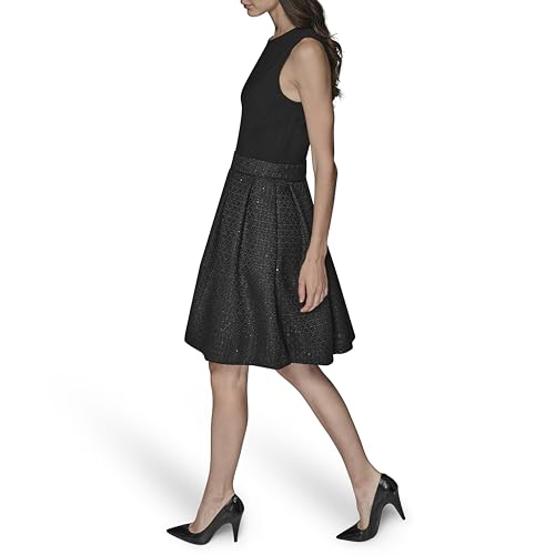 Image of Karl Lagerfeld Women's Novelty Tweed Career Midi Dress