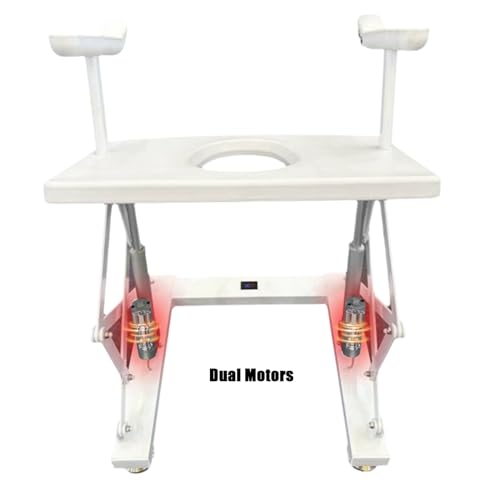 Elevador de asiento de inodoro eléctrico con asas, asiento ajustable en altura, control remoto, elevador eléctrico para personas mayores y discapacitadas, soporta hasta 330LBS (blanco) miniatura 5