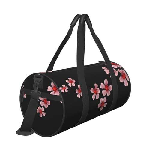 Sac de voyage Sakura imprimé noir idéal pour le sport et le week-end