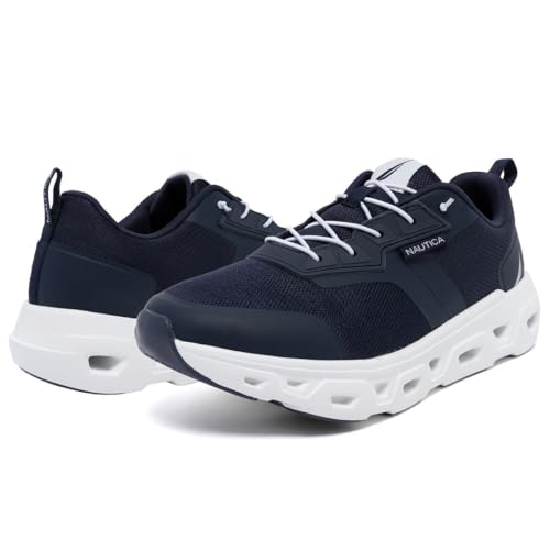 Image of Nautica Mens Running Sneakers Sport Fashion Lace-Up Athletic Soft Shoes for Gym Tennis Men - Cushioned, Breathable, Lightweight & Comfortable