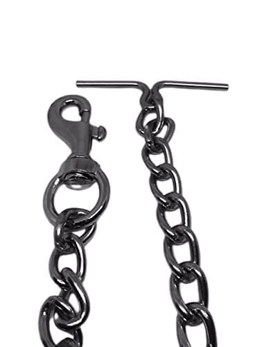 Image of Dog Metal Chain Leash I Silver Heavy Weight I Dogs Leash Chain I Heavy Duty Dog Chain I with Heavy Hook I (L - 60 Inch) Chain No-6 Weigth 750 Grams