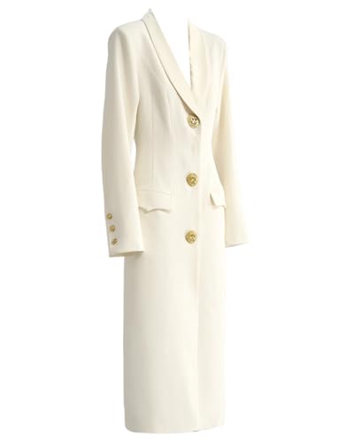 Manteau long blazer femme habillé bouton unique pour robe de soirée