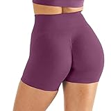 High Waisted Shorts: Breiter elastischer Bund bedeckt Nabel, schlanke Bauch-Control Kniebeugen Workout Shorts, stützender gerippter breiter Bund. Gut für Capri, Workout, Fitness