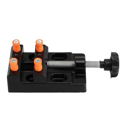 Mini Bench Vice Clamp Aluminium Alloy Vise Clamp Flat Clamp Table Jaw Drill Press Vise Opening Parallel Table Vise for Watch Repair Sculpture Grinding Craft Carving Bed Tools