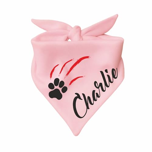 Hunde Dreiecks Halstuch (Fb: rosa) (Gr. 1 (55 cm)) Name des Hundes