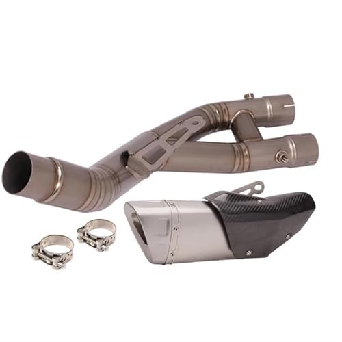 オートバイ排気エスケープ モト チタン合金 ミッドリンクパイプ サイレンサー削除 に適合するYZF R1 MT-10 2015-2021 用マフラー変更
