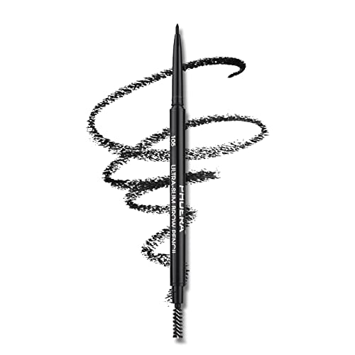 PHOERA Crayon à Sourcils Avec Pinceau Crayon à Sourcils Ultra-Fin Avec Pinceau à Sourcils Sourcils PréCis et D'Apparence Naturelle Sourcils à Dessin Longue Durée (105 Black) Cover