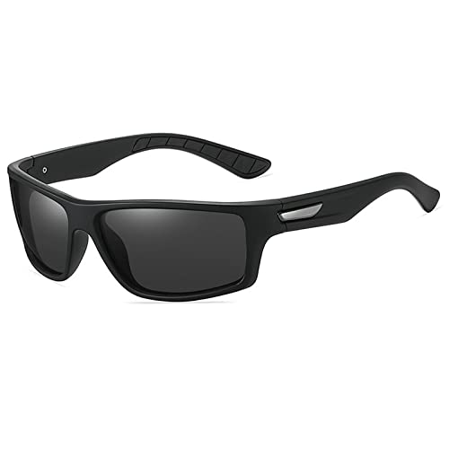 mincl Full Lens polarized Reading Sunglasses with UV Protection Lens for Men's & Women, Retro Outdoor Cycling Driving Sports Readers (black, 2.0)