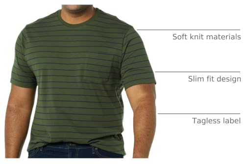 Image of Amazon Essentials Men's Short-Sleeve Crewneck Pocket T-Shirts, Pack of 2