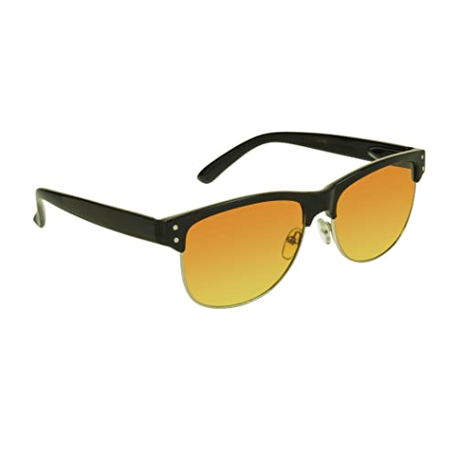 Image of proSPORT Blue Light Blocking Sunglasses - HD Copper Amber Metal Aviator Reduce Eye Strain Better Sleep