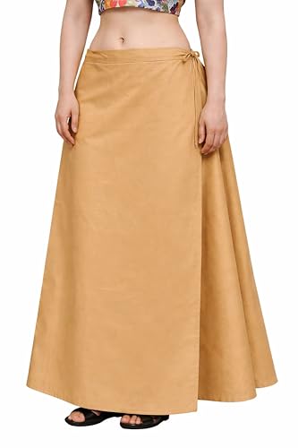 Image of CITIX Pure Cotton Petticoat for Woman Saree | Adujastable Drawstring Waist