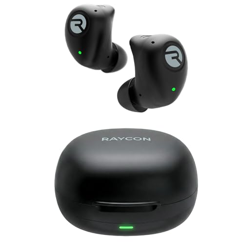 Raycon Fitness Bluetooth Wireless Earbuds + Microphone with Active Noise Canceling, Sweat & Water-Resistant Earphones, Running Headphones, Ear Buds Wireless Bluetooth 56 Hours Playtime (Black)