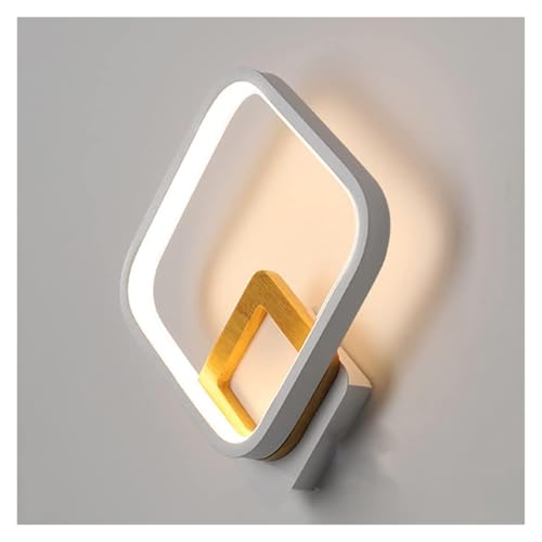 Aplique de Pared LED para Interiores, Moderno, Cuadrado, Sencillo, para Dormitorio, mesita de Noche, iluminación de Pared, Blanco, araña de Cristal.