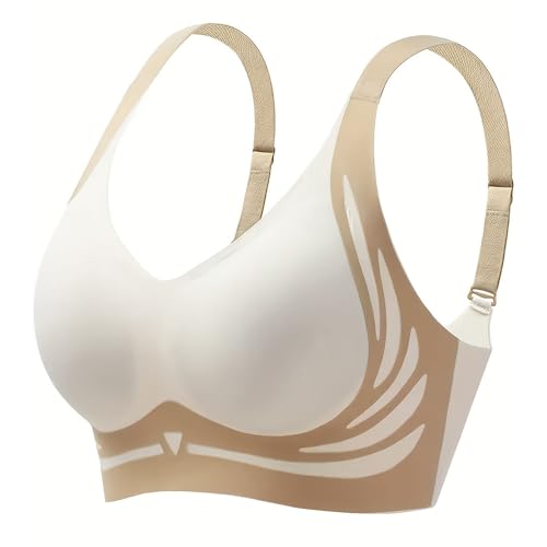 Women's No Underwire Full Coverage Seamless Push Up Bra, Soft Wireless Everyday Support