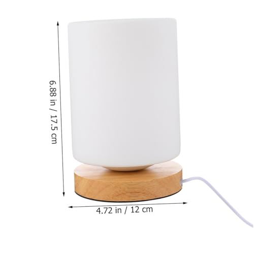 Lámpara de noche LED de madera con carga USB y control táctil miniatura 2