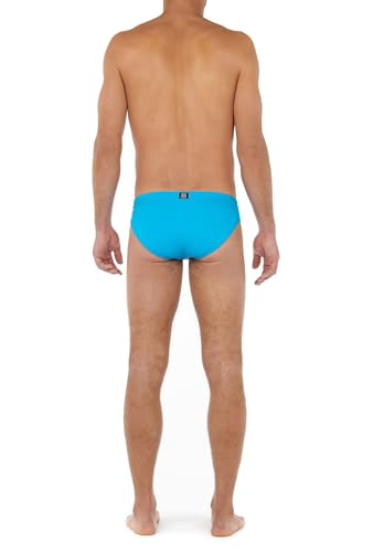 Calzoncillos de baño turquesa tipo slip de playa para hombre talla L 2