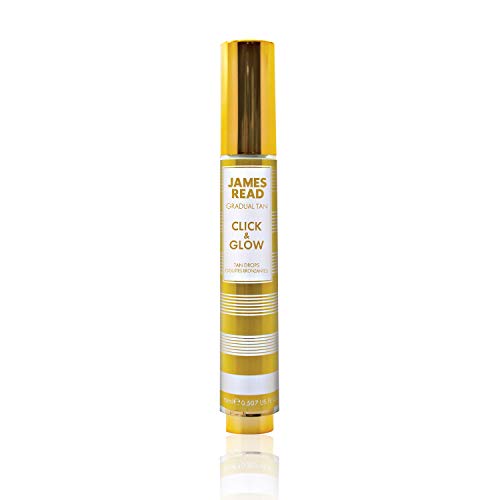 James Read Gradual Tan - Click & Glow Tan Drops 15ml, On-the-Go, Daily, Custom Tanning Booster & Extender, Easy to apply, Travel friendly, Vitamin E, Aloe Vera, Hyaluronic Acid, For all skin tones
