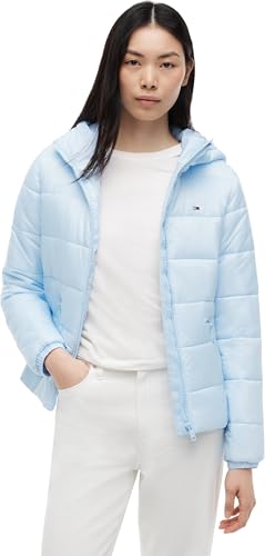 Veste matelassée femme Tommy Jeans : doudoune à capuche isolante et zippée contre le froid