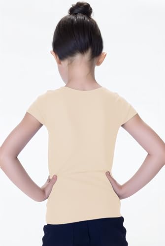 Kurve Premium Girls Seamless Supersoft Cap Sleeve Stretchy Top, UV UPF 50+ (Made in USA)3